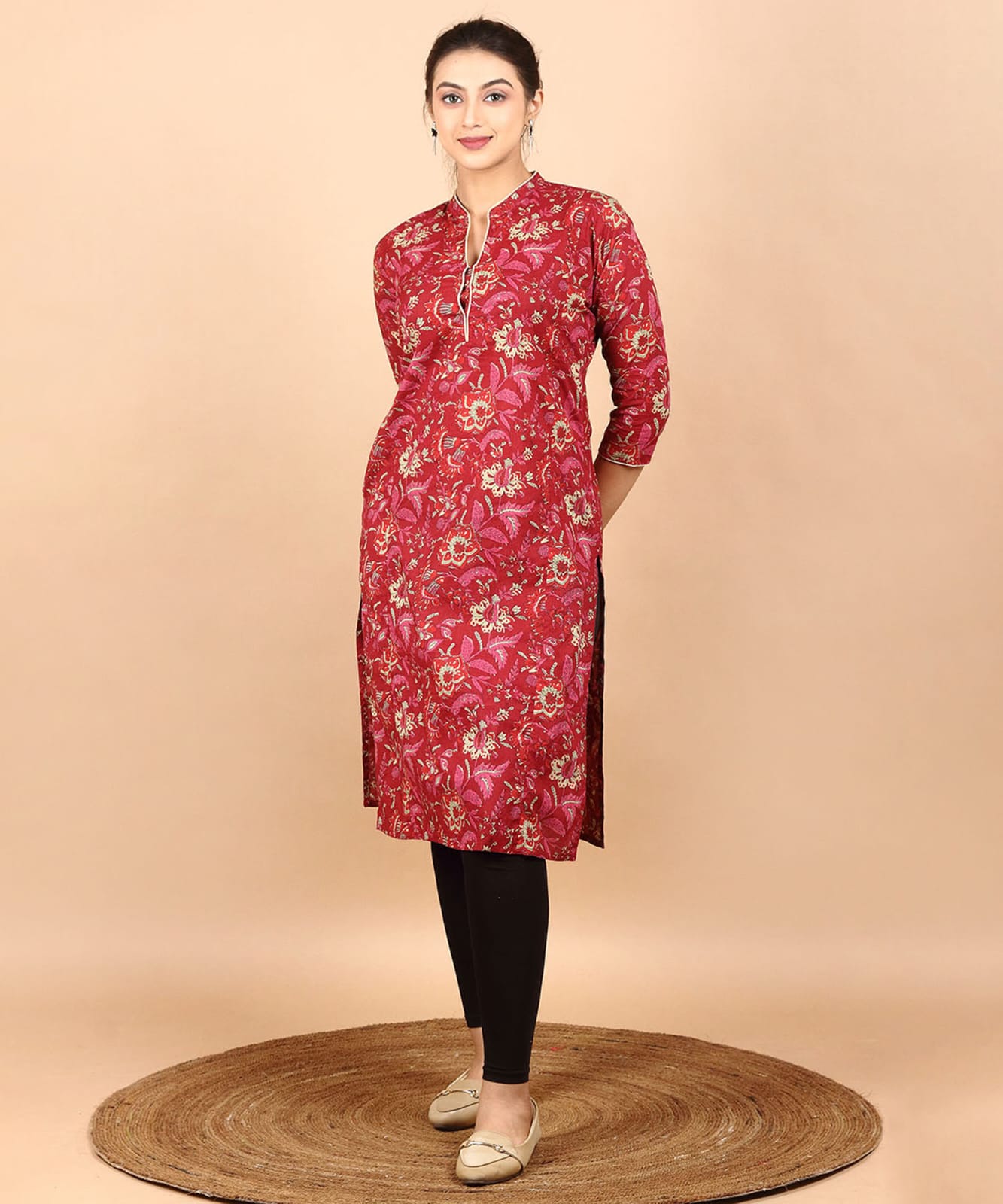 Cotton kurti Jaipuri block print design