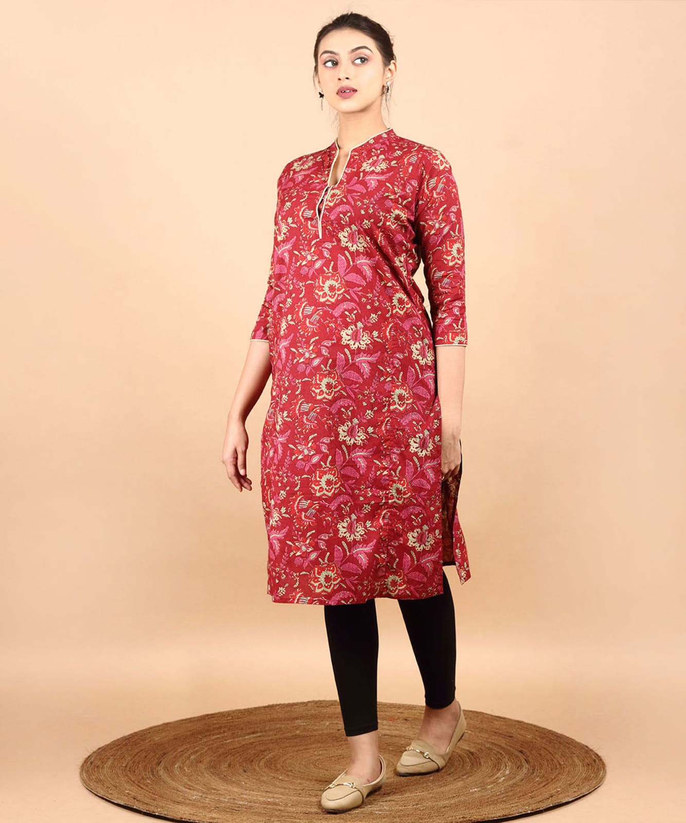 Cotton kurti Jaipuri block print design